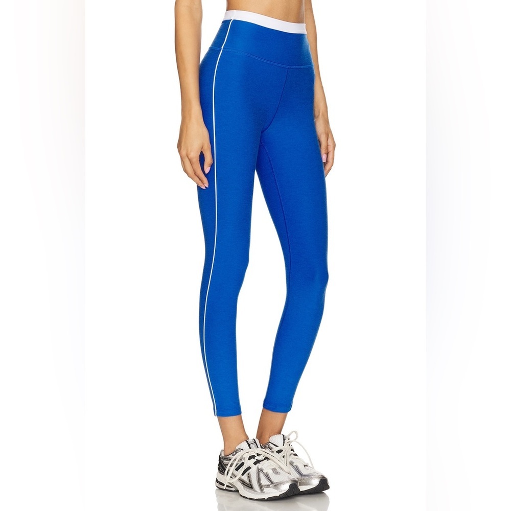 NWT Spacedye Trophy High Waisted Leggings in Court Blue & Cloud White Large